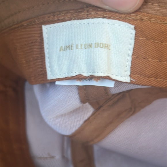 Aime Leon Dore Brown Sherpa Bucket Hat with pocket. - Picture 3 of 6